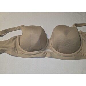 Cacique Bra Womens 42DDD Balconette Modern Lightly Lined Lounge Beige FLAW